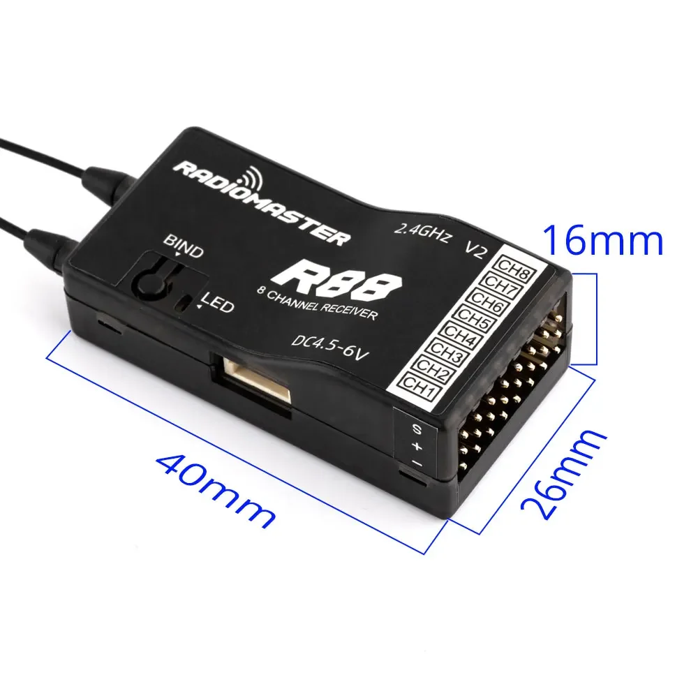 Receiver Sbus 8Ch - RadioMaster R88 V2.0 8-kanaals SFHSS PWM/Sbus-ontvanger