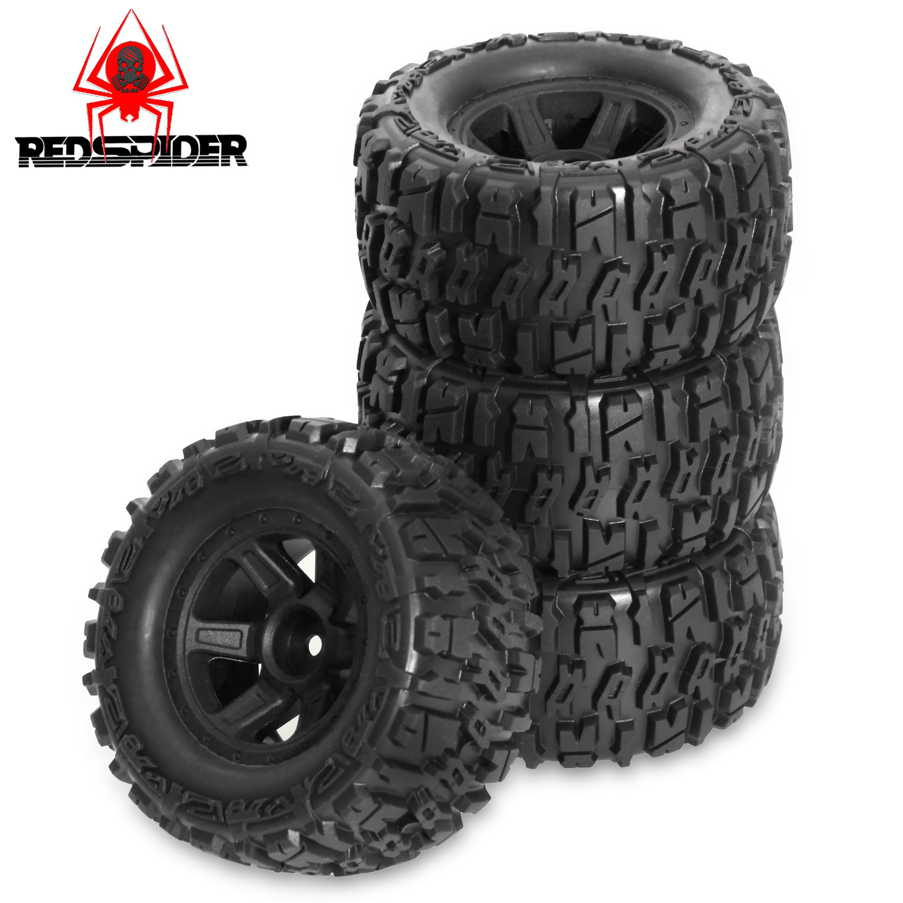 Rc Truck Monster - 90 mm skidproof rubberen wielbanden 12