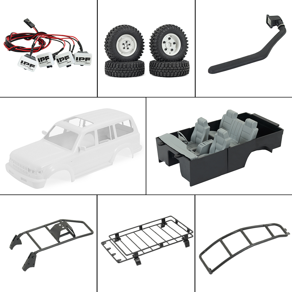 Rc Hobby Grade Crawler - LC80 Hard Lichaam Mount Imperiaal Interieur