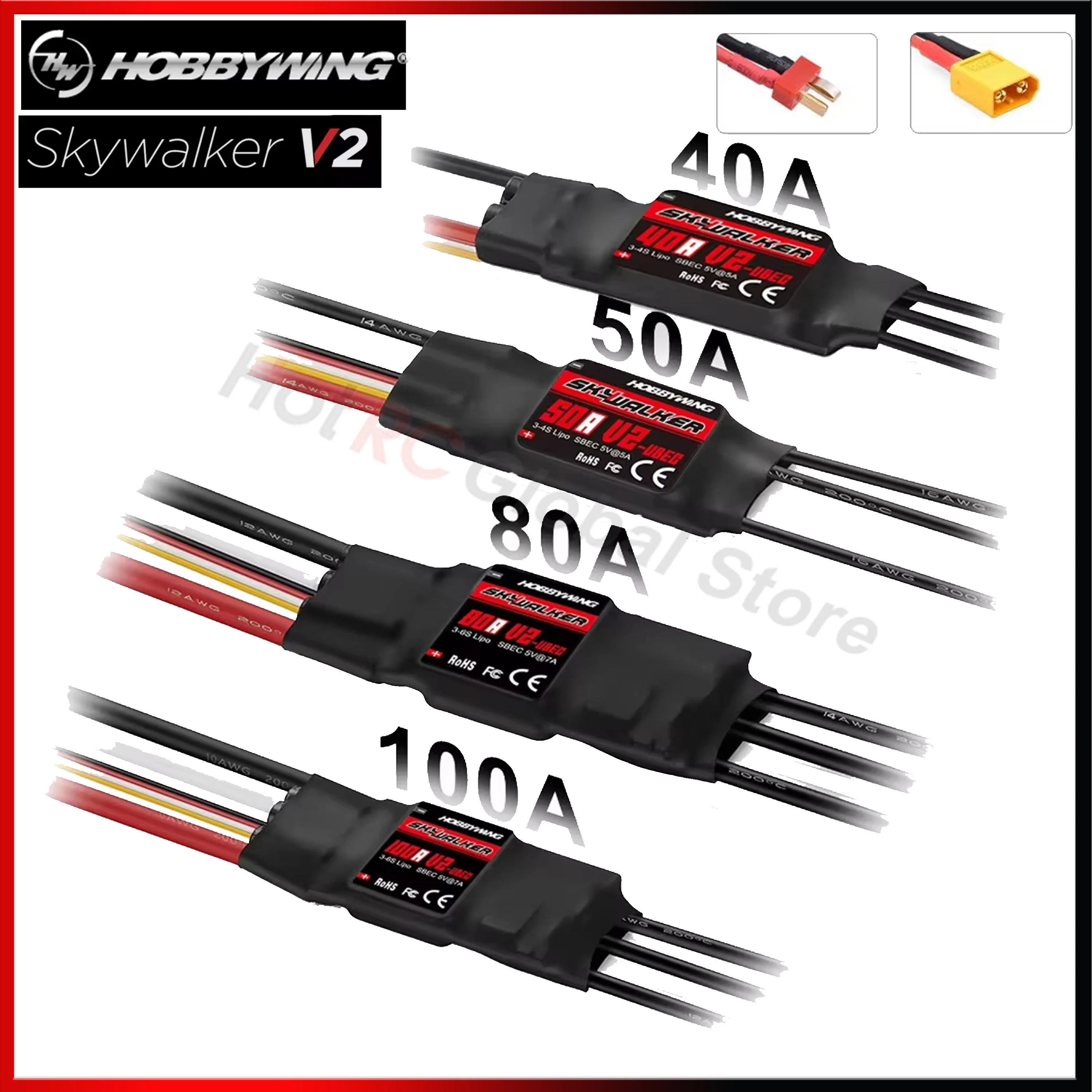 Hobby Zone Rc - Hobbywing Skywalker V2 Series 40a 50a
