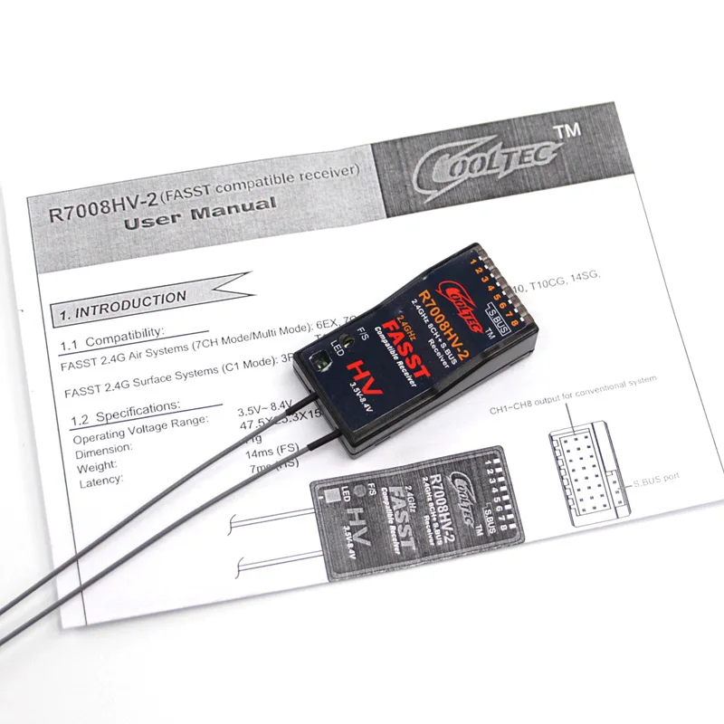 Nieuwe Cooltech R7008HV-2 Futa - Receiver Sbus 8Ch recensie en prijs