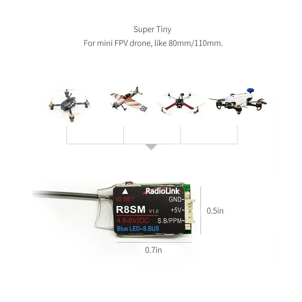 Radiolink R8SM 8-kanaals 2.4G  - Receiver Sbus 8Ch recensie en prijs