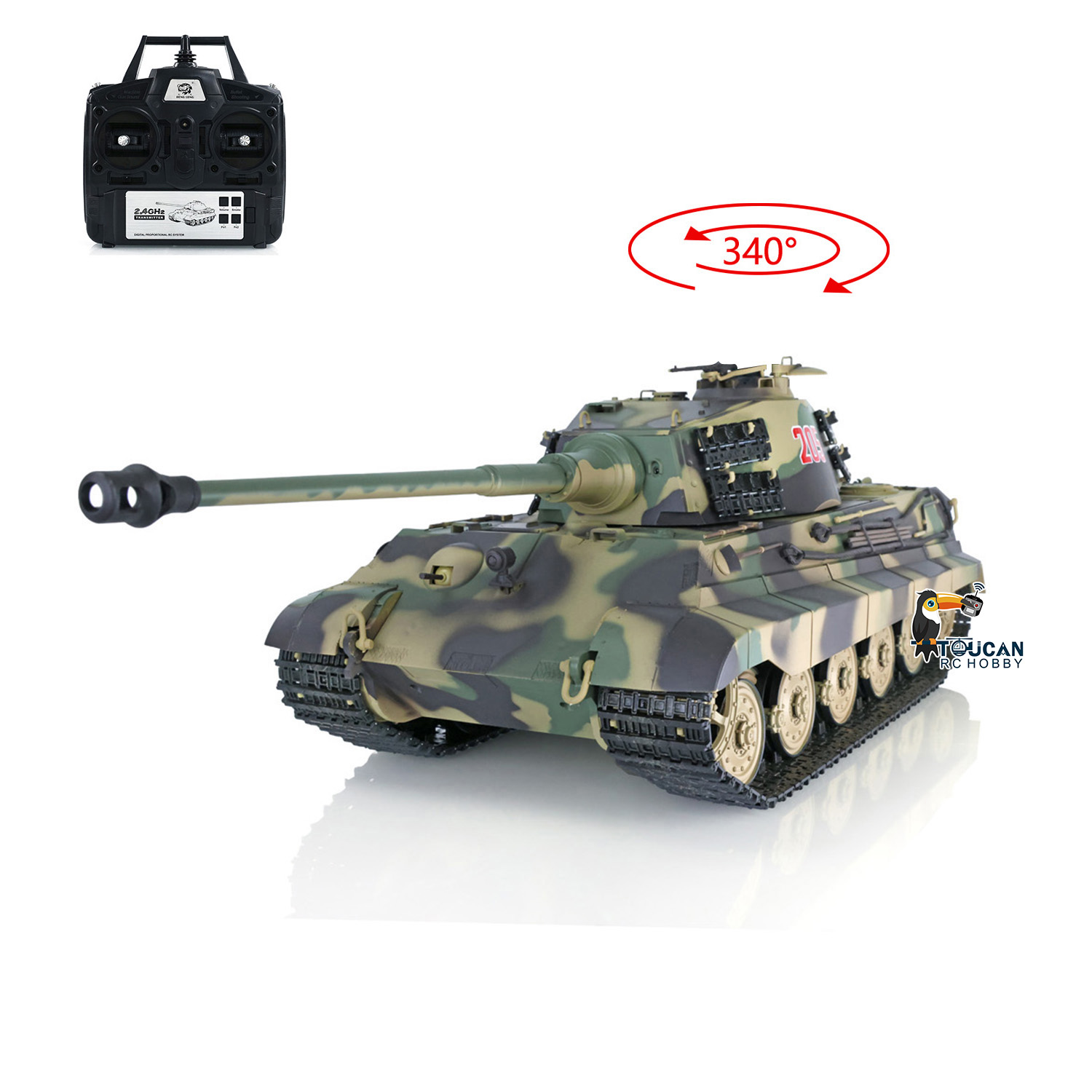 2.4G Heng Long 1/16 RTR RC Tan - Rc Hobby Kings recensie en prijs