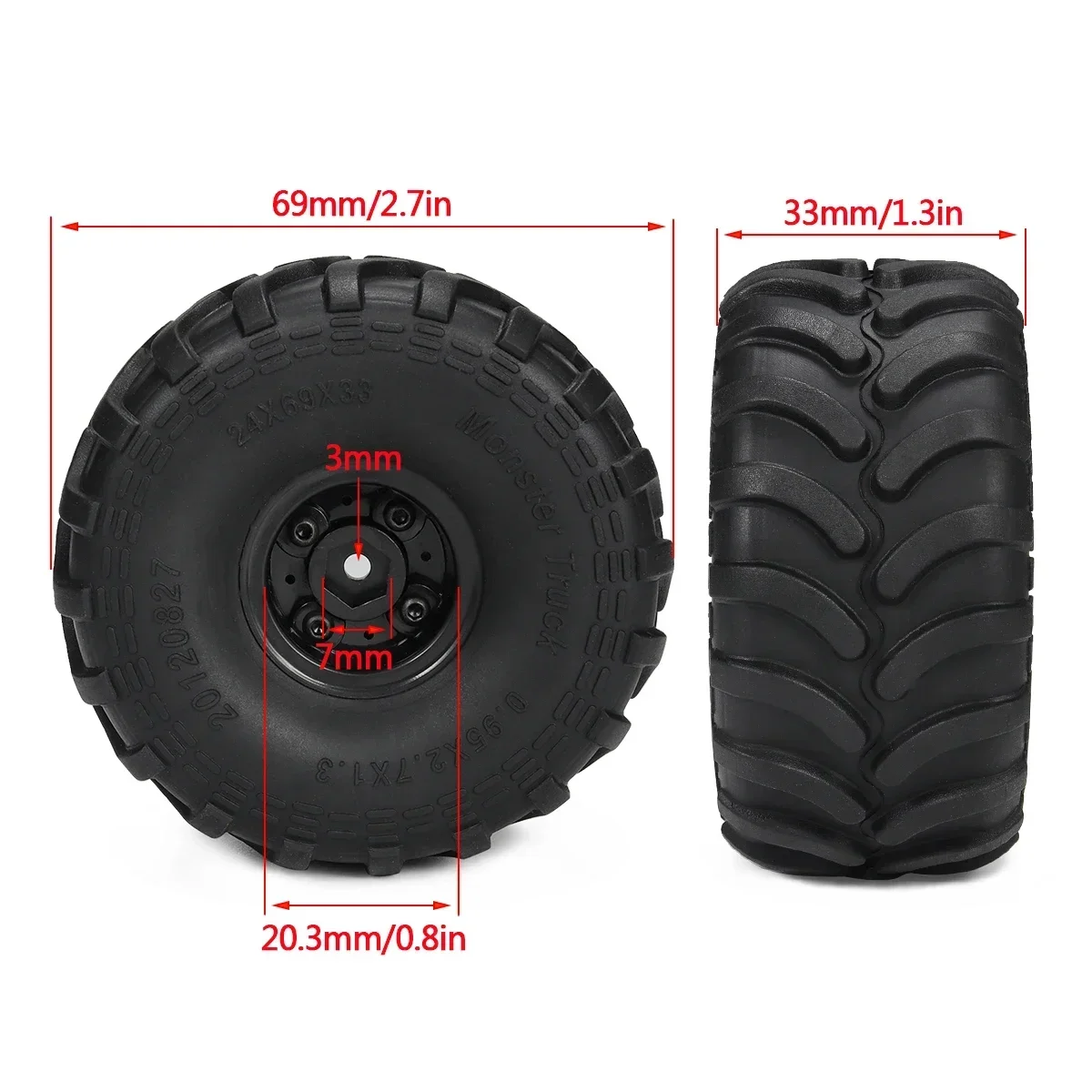 4 stuks Monster Truck Banden m - Rc Truck Monster recensie en prijs