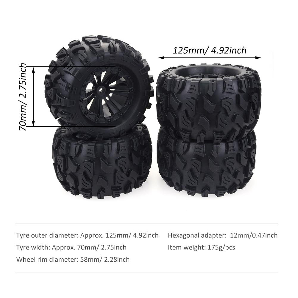 Zd Racen 4 Stuks 125Mm 1/10 Mo - Rc Truck Monster recensie en prijs